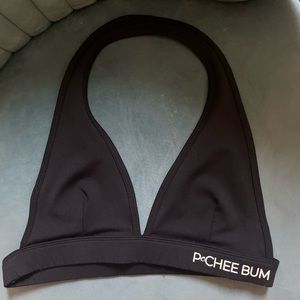 Pcheebum Black Halter Sports Bra